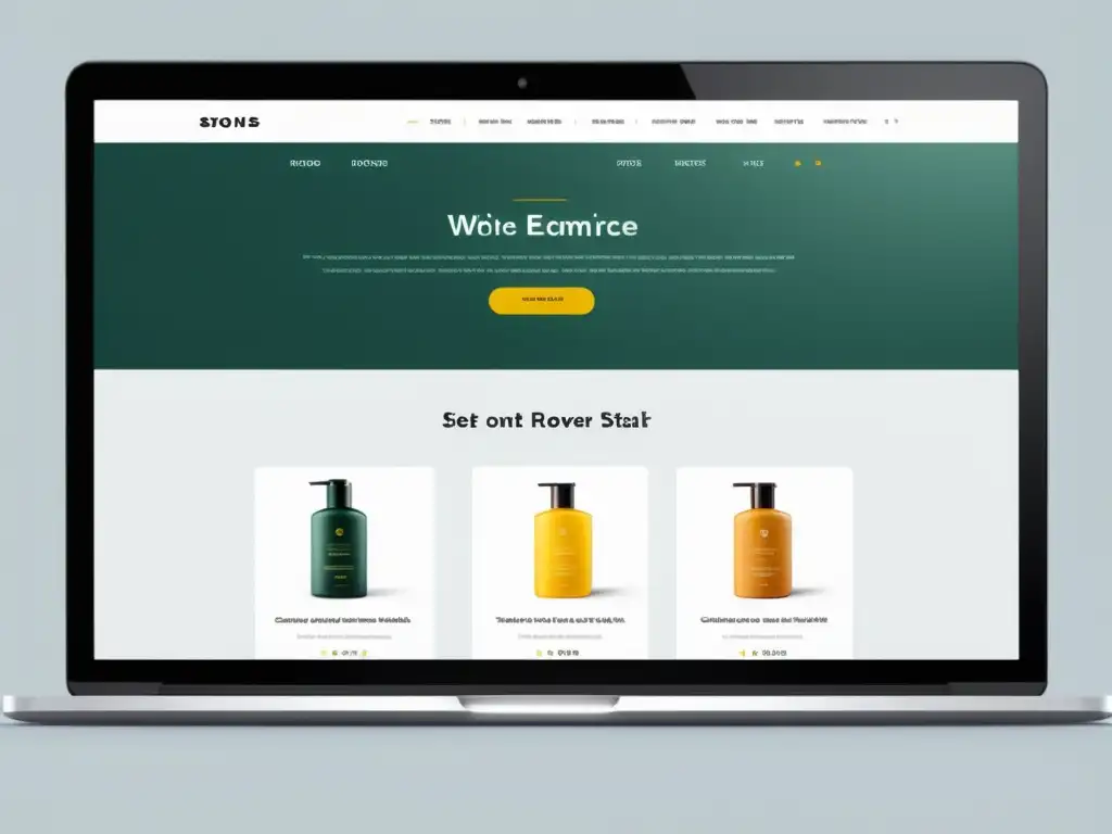 Interfaz moderna de ecommerce con estrategias de precios para productos de nicho, minimalista y profesional