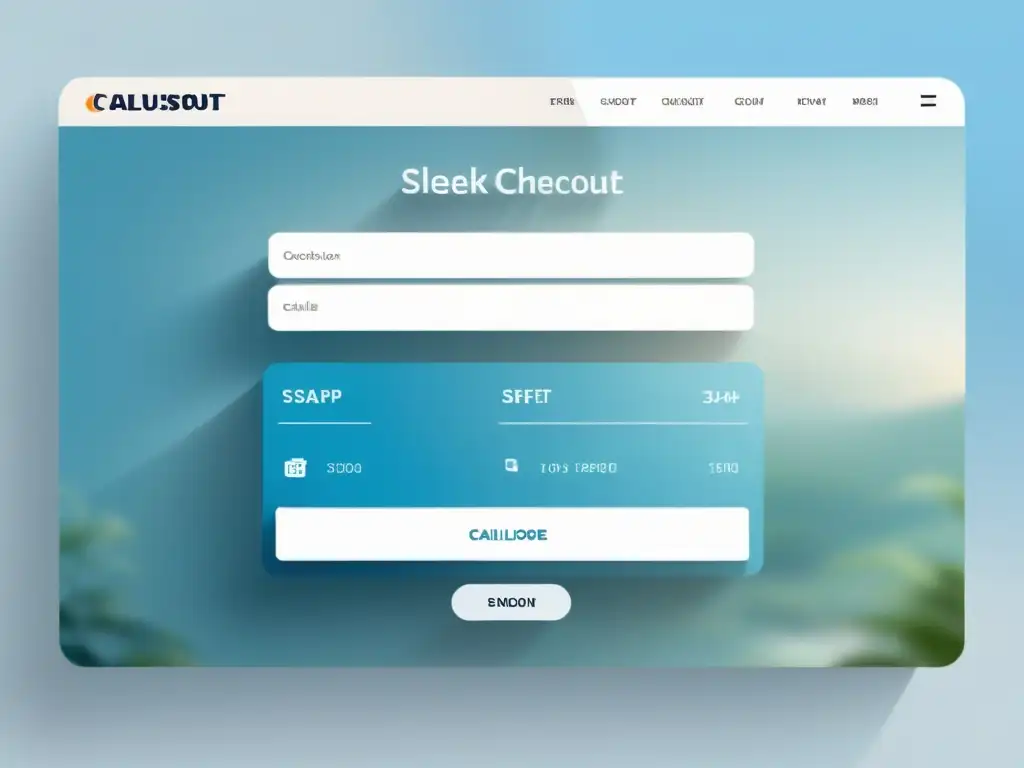 Interfaz de página de pago moderna y elegante que sigue los principios de diseño UX para un eficiente proceso de checkout