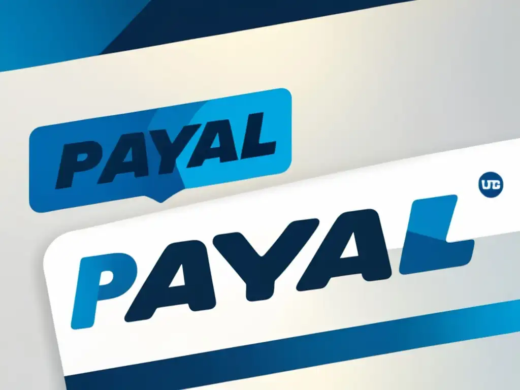 Interfaz de pago online moderna y elegante con el logo de PayPal, transmite confianza y eficiencia