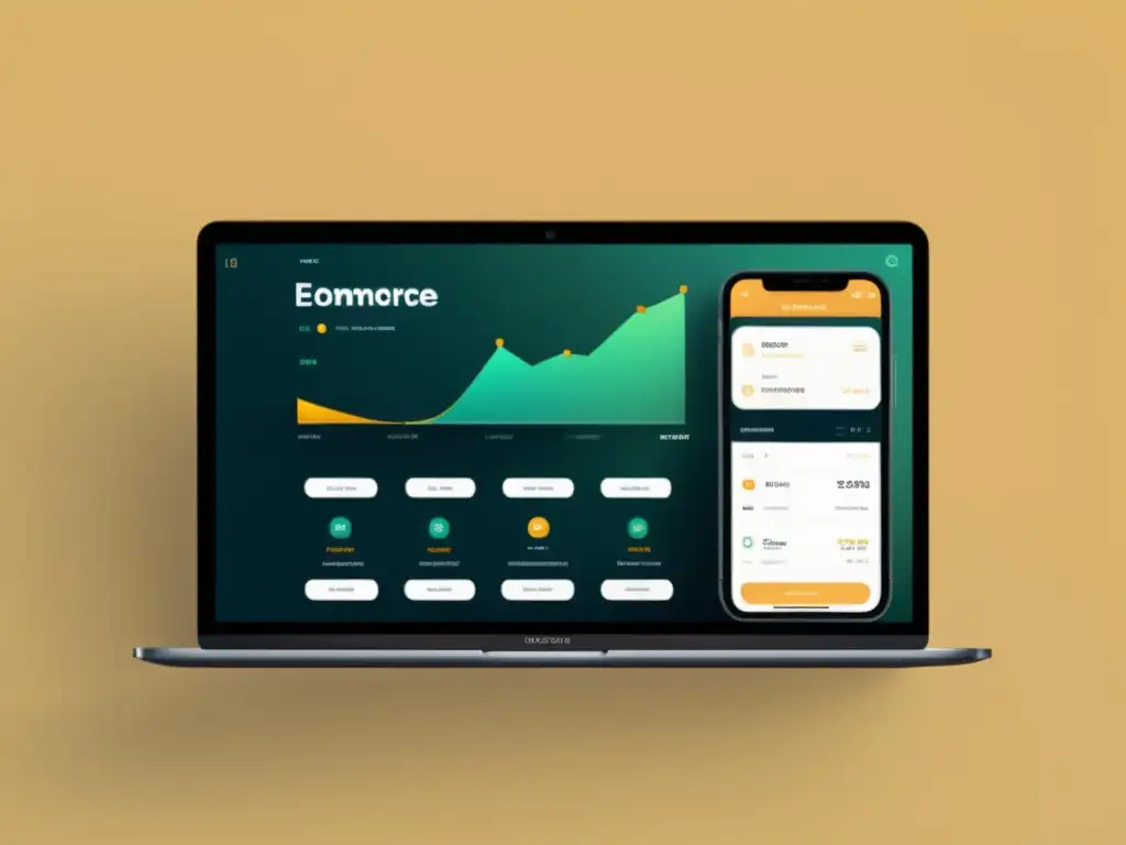 Interfaz de plataforma de comercio electrónico moderna con integración de aplicaciones descentralizadas