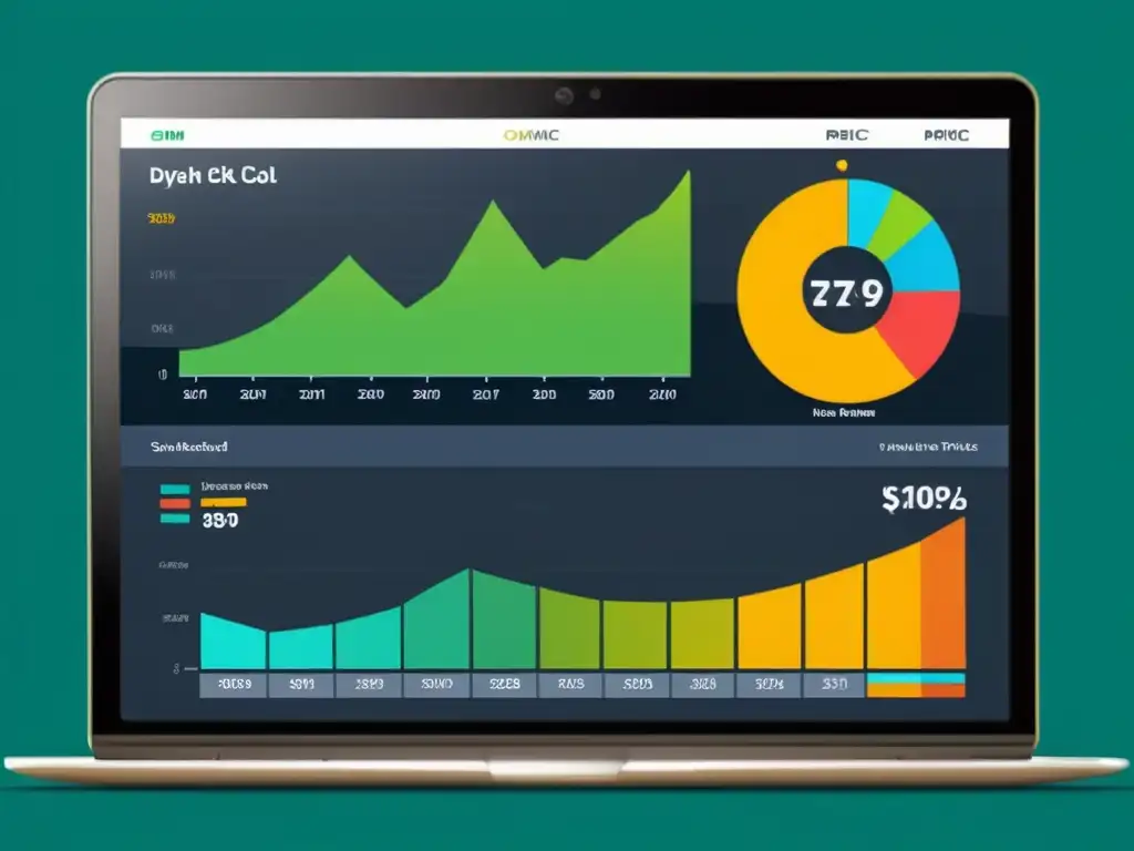 Interfaz de software con estrategias de precios dinámicos para maximizar la rentabilidad, con diseño moderno y colores vibrantes