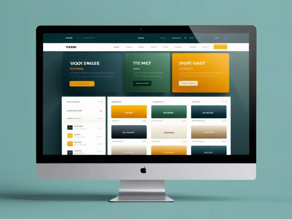 Una interfaz de tienda online moderna y elegante, con diseño minimalista, navegación intuitiva y productos visualmente atractivos
