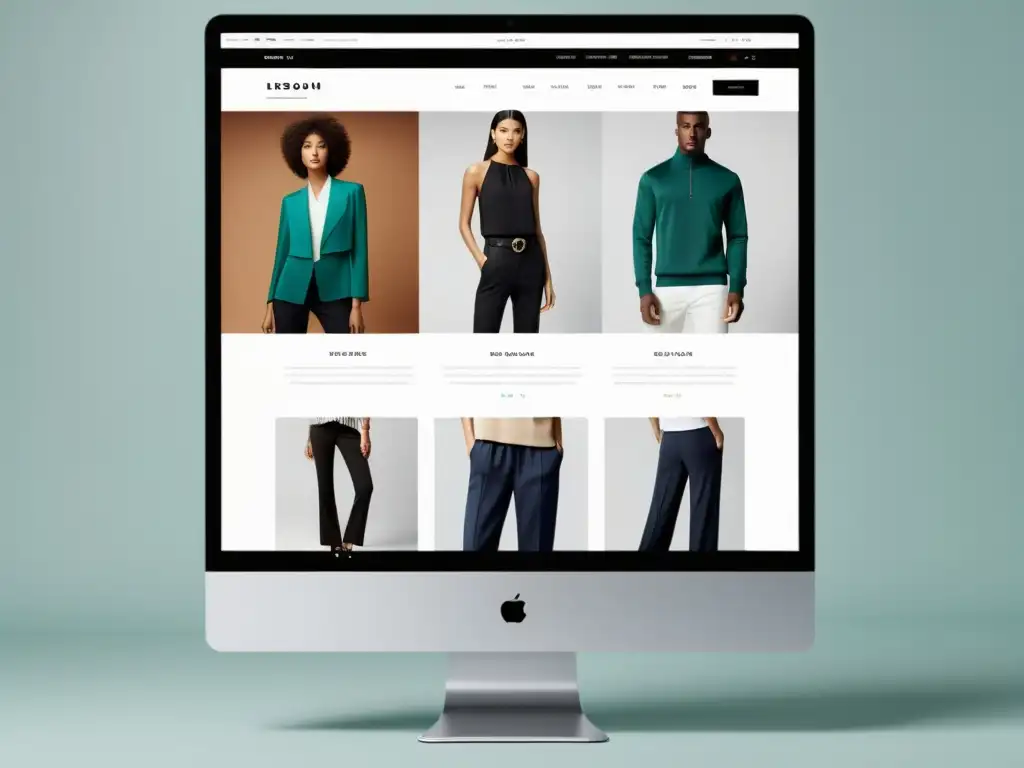 Interfaz de tienda online moderna y minimalista con devoluciones fáciles que potencian el ecommerce moda