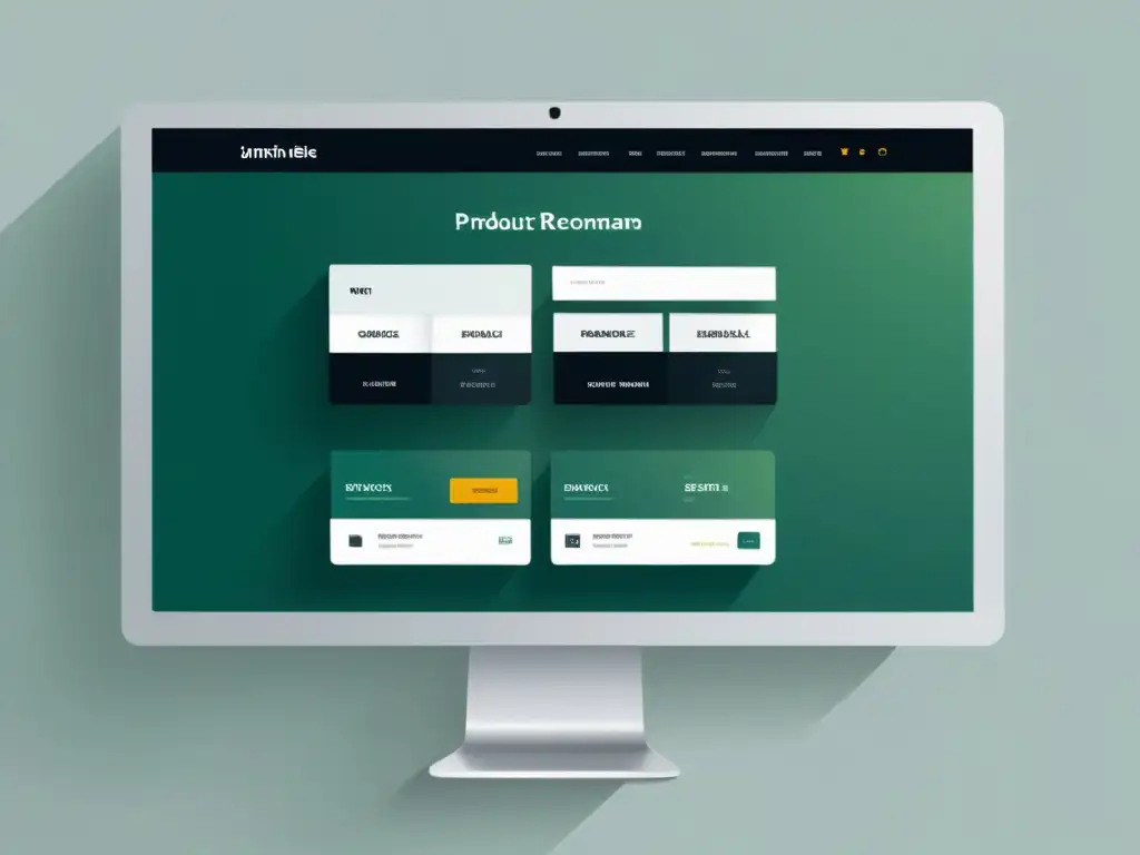 Interfaz de tienda online moderna y minimalista con recomendaciones personalizadas para mejorar cross selling con personalización
