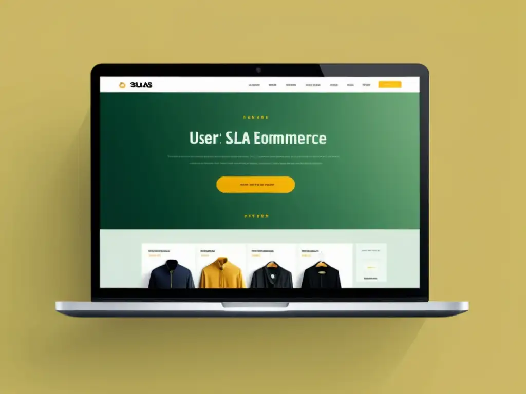 Interfaz de tienda online moderna y limpia, destacando la importancia de los acuerdos de nivel de servicio en el ecommerce