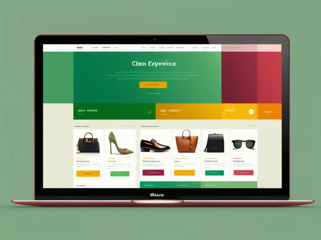 Interfaz de usuario elegante y minimalista en plataforma ecommerce, destacando la personalización y la experiencia del usuario
