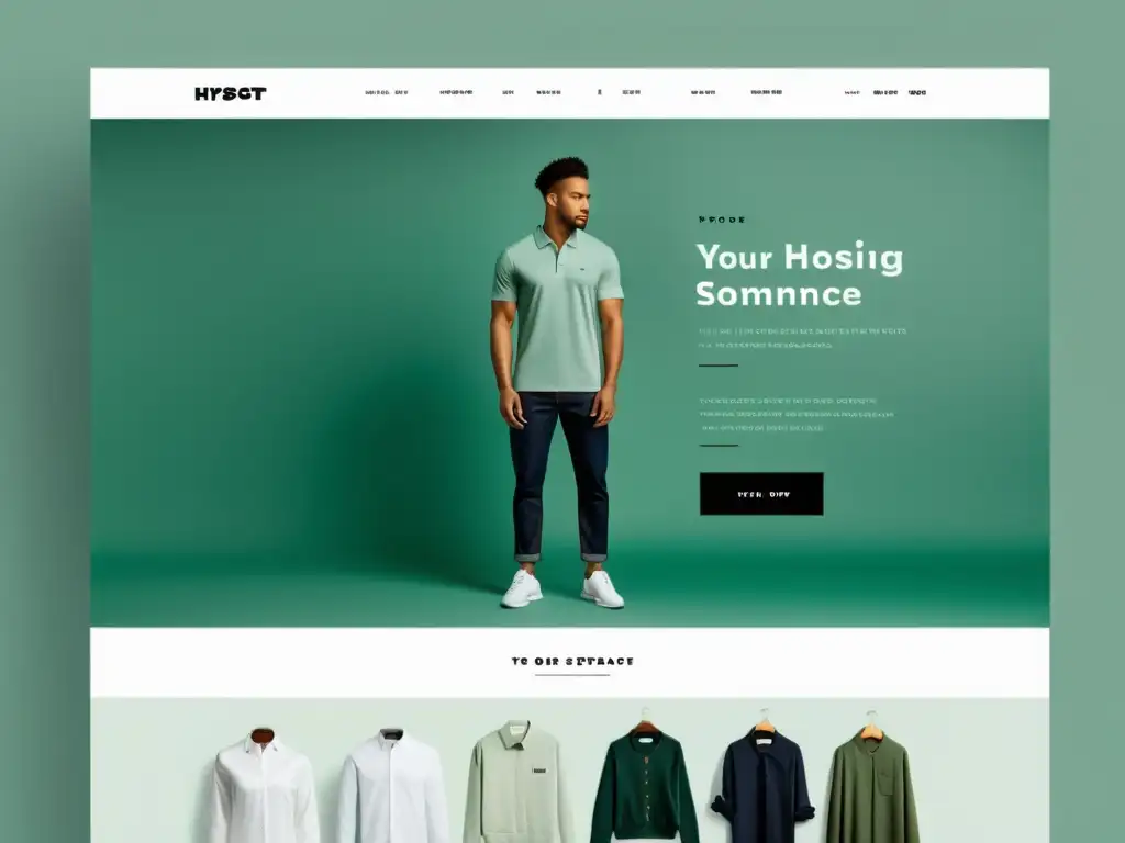 Interfaz web minimalista y ordenada con jerarquía visual para una experiencia de usuario en ecommerce