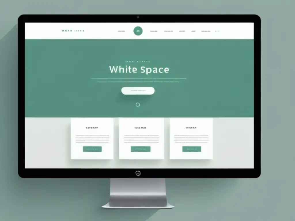 Interfaz web moderna y minimalista con impacto del espacio en blanco para una experiencia de usuario intuitiva y elegante
