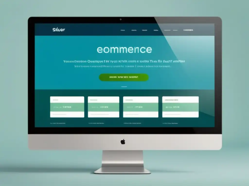 Interfaz de diseño web moderno para ecommerce, transmite confianza y profesionalismo con elementos éticos y colores confiables