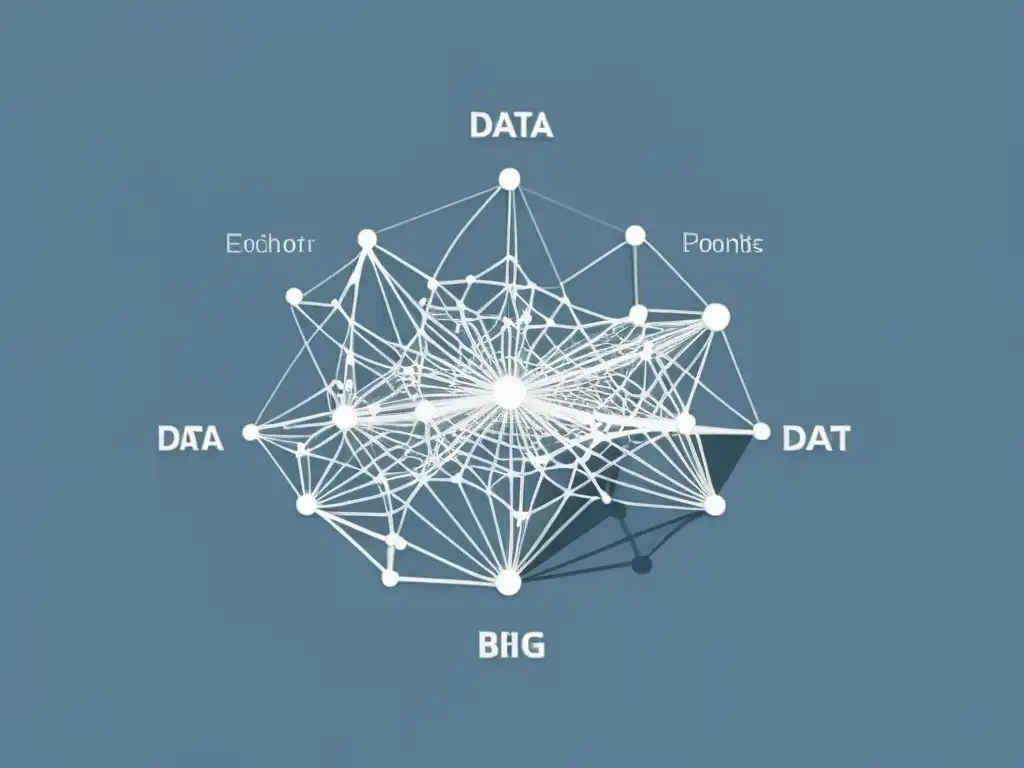 Representación gráfica minimalista del análisis de big data en ecommerce