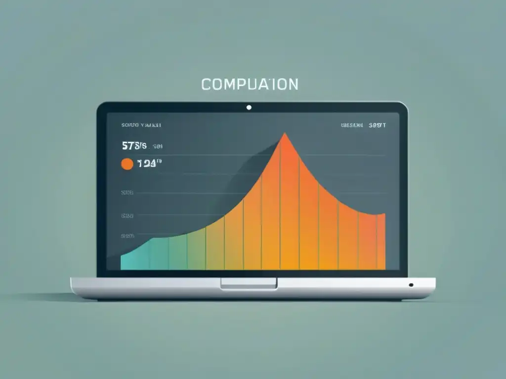 Minimalista ilustración de gráfico de comportamiento pasivo en Ecommerce, con tonos suaves y líneas limpias