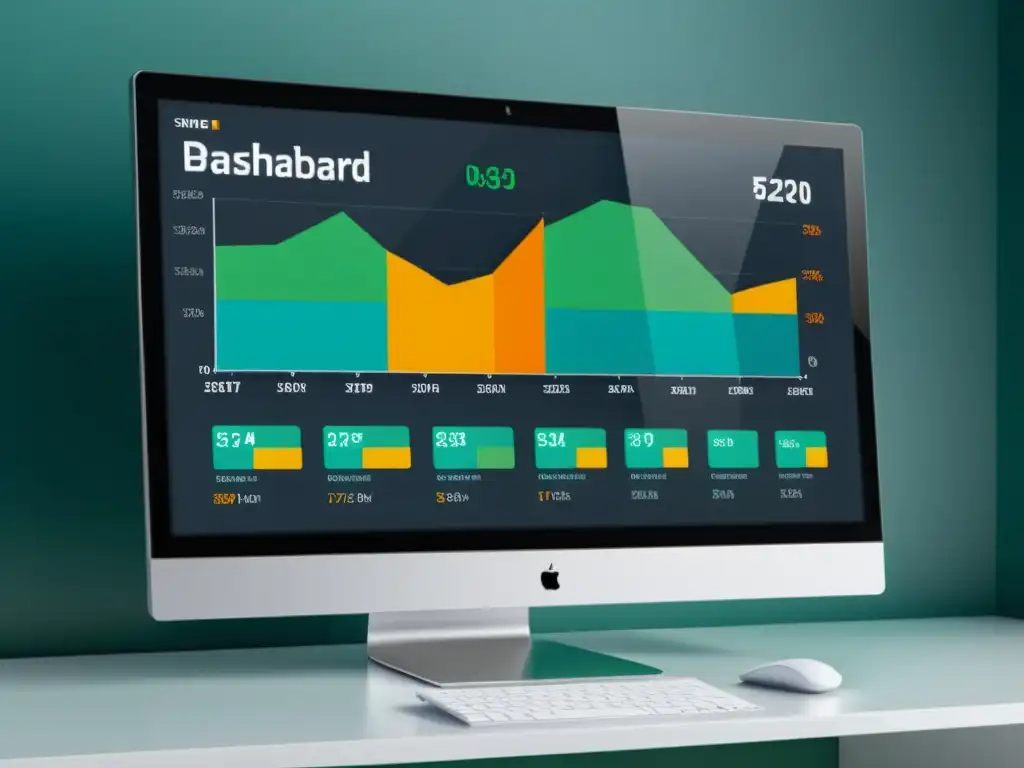 Monitor moderno muestra software estrategias precios dinámicos rentabilidad con gráficos y datos en tiempo real