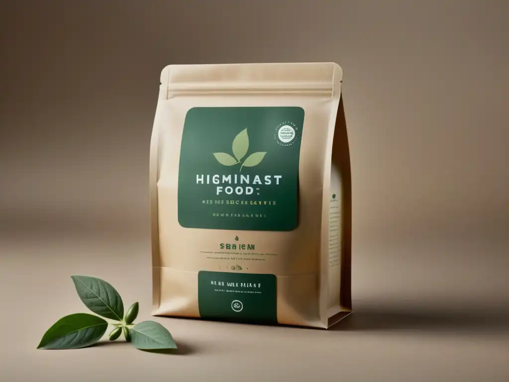 Packaging sostenible para alimentos en ecommerce: diseño minimalista en tonos naturales y materiales ecofriendly