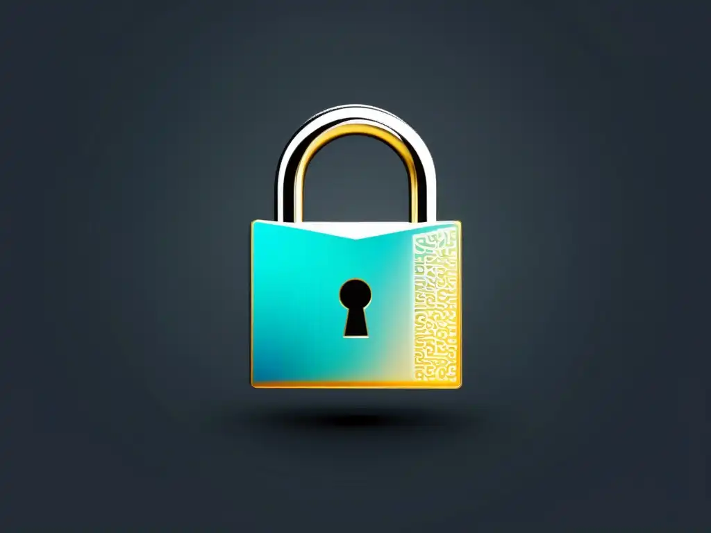 Un padlock protector sobrevuela una plataforma ecommerce moderna, mostrando la importancia de las actualizaciones de seguridad