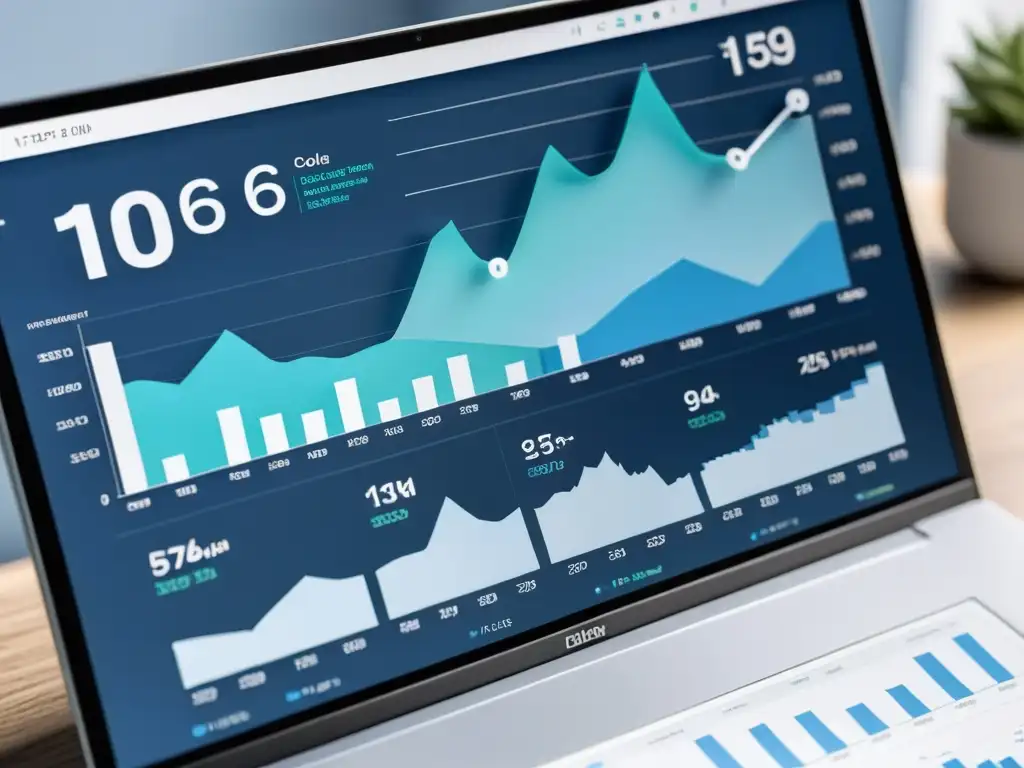 Un panel de análisis de datos moderno y detallado en 8k con gráficos e visualizaciones de análisis de sentimiento en big data commerce