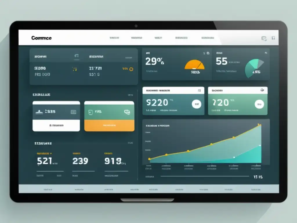 Panel de control de eCommerce moderno con flujos de trabajo automatizados, diseño minimalista y eficiencia profesional
