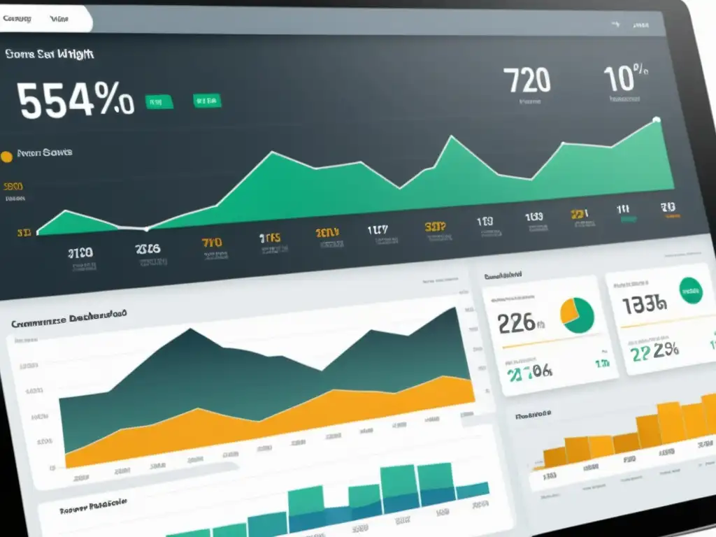 Panel de control moderno de comercio electrónico con herramientas análisis competencia ecommerce