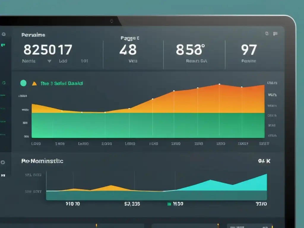 Panel de monitoreo de rendimiento web con herramientas esenciales