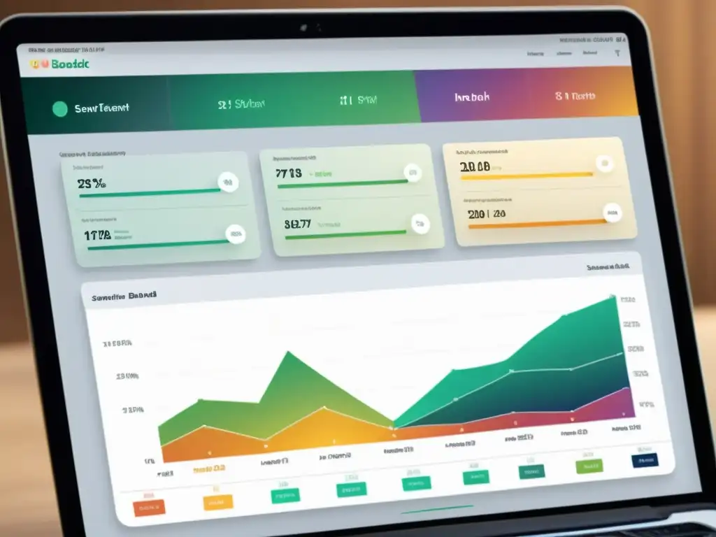 Un panel de monitoreo de sentimiento del cliente postventa con diseño minimalista y datos en tiempo real