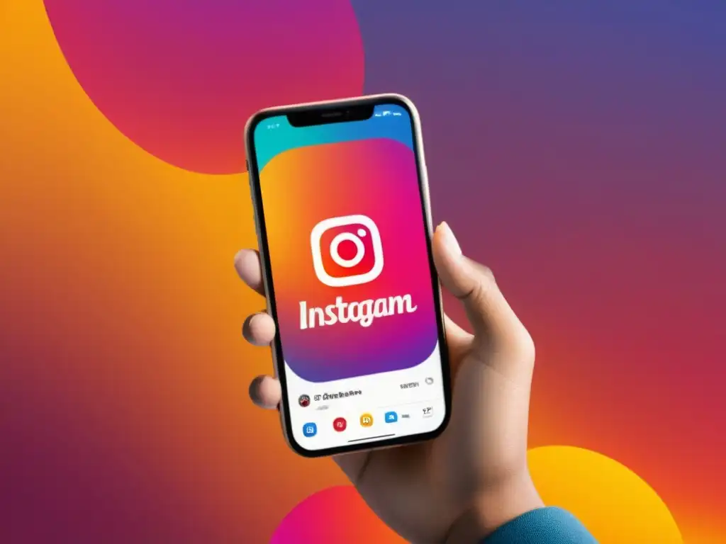 Persona profesional con smartphone muestra Instagram Story atractiva para aumentar engagement en Instagram Stories