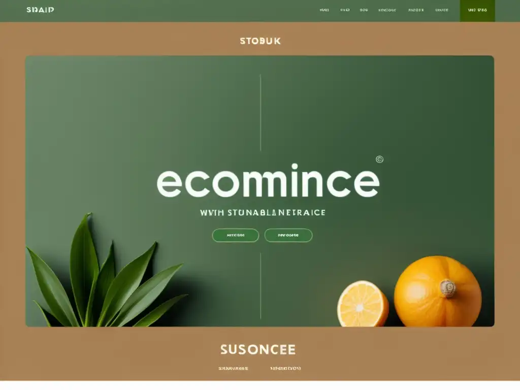 Explora una plataforma de ecommerce moderna y minimalista que destaca productos sostenibles en tonos terrosos