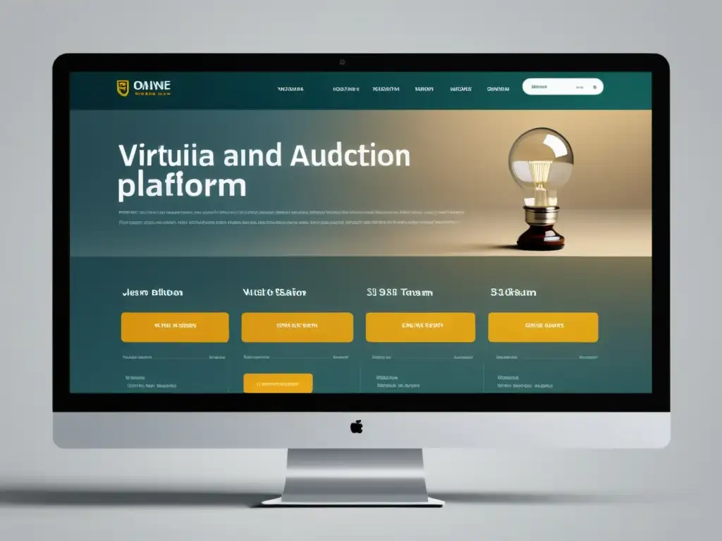 Plataforma de subastas en línea éticas y transparentes con proceso de puja claro, términos definidos y diversidad de participantes
