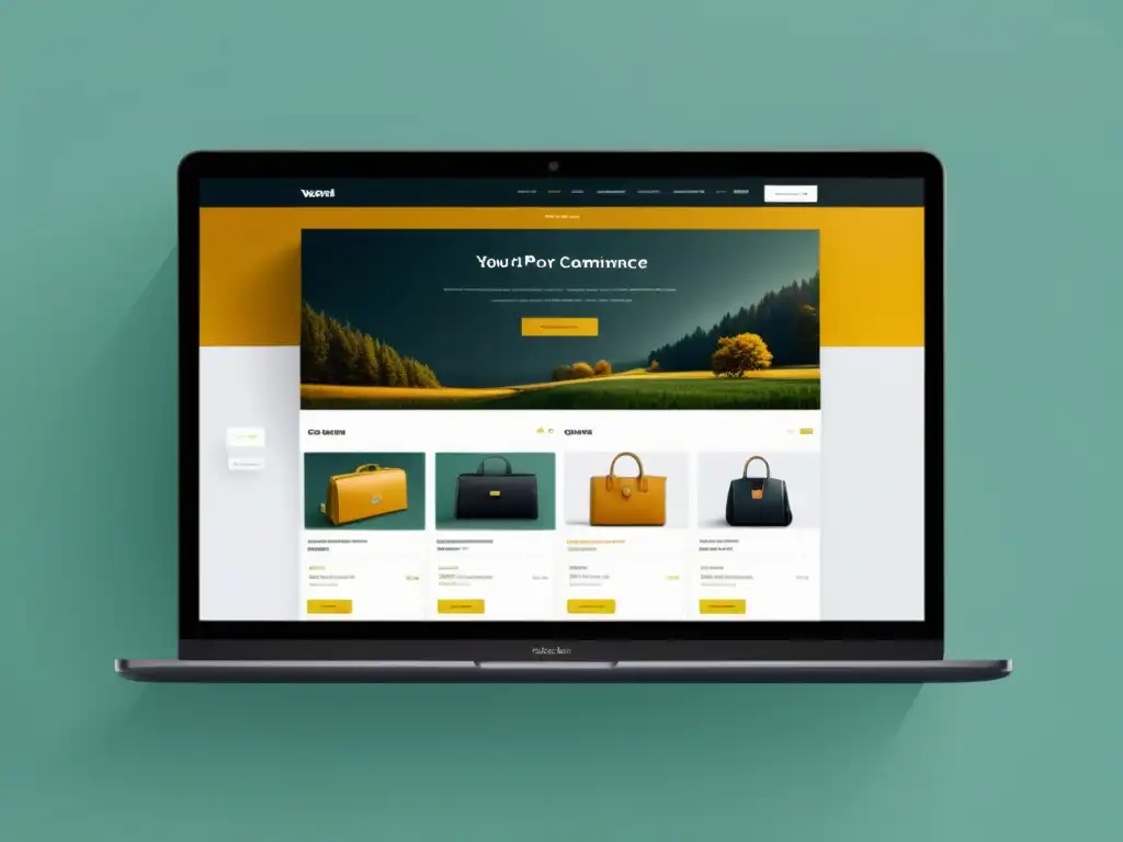 Plataformas de Ecommerce autogestionadas: Interfaz moderna y limpia con categorías de productos y proceso de pago simplificado