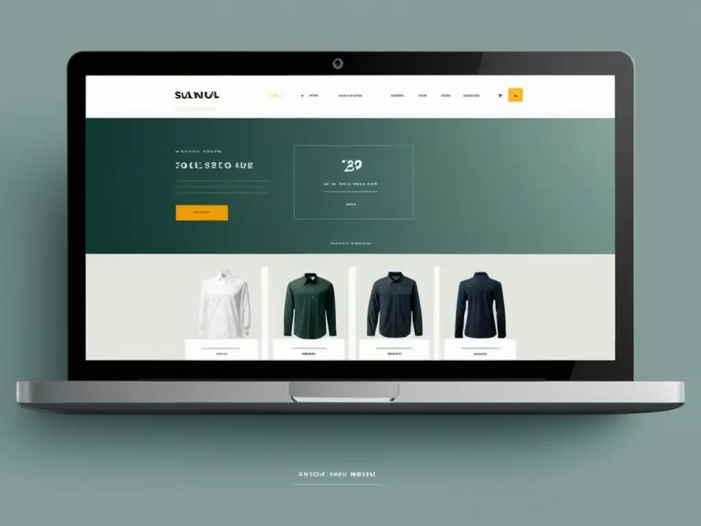 Prototipo de diseño UX ecommerce con diseño minimalista y funcional, navegación clara y llamadas a la acción intuitivas