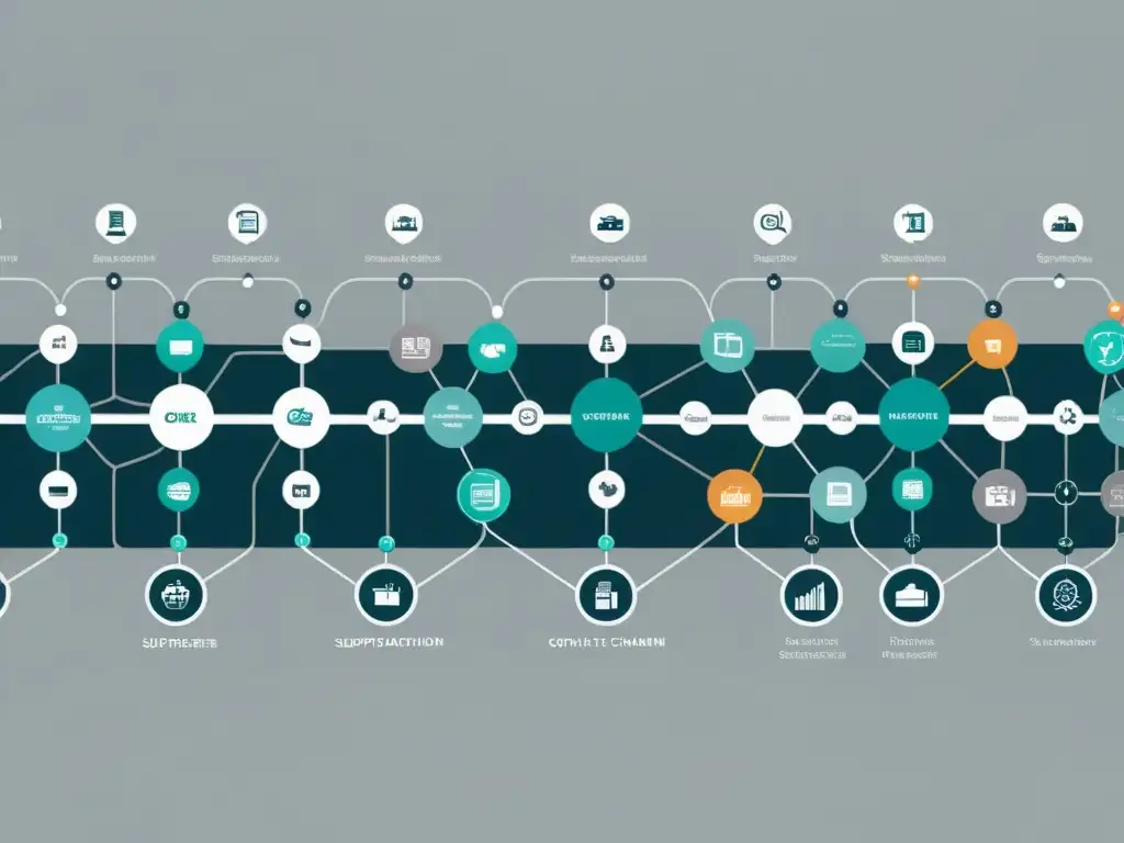 Una red de cadena de suministro moderna con alianzas estratégicas en cadena suministro, reflejando eficiencia y colaboración