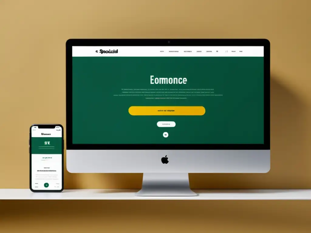 Sitio web de comercio electrónico especializado con productos exclusivos, navegación elegante y diseño moderno