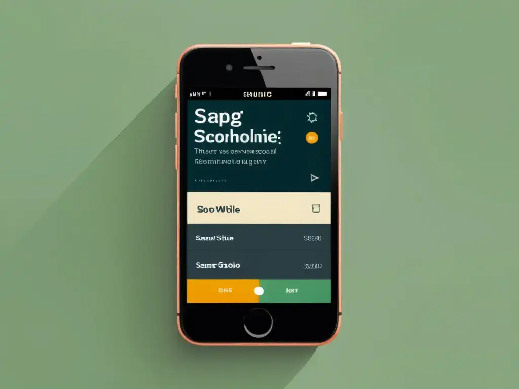 Mockup de smartphone con app de ecommerce y SEO integrado, enfocado en diseño intuitivo