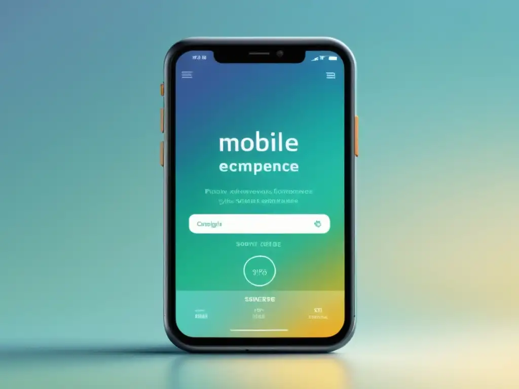 Smartphone con diseño moderno mostrando una experiencia de compra fluida