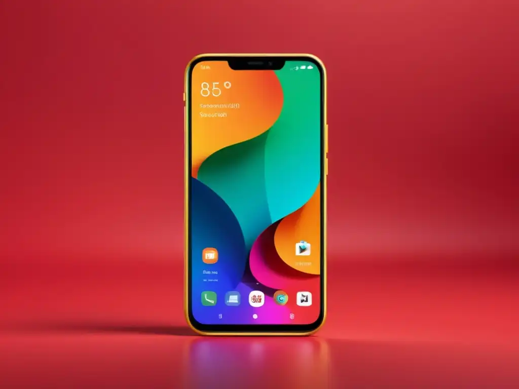 Un smartphone con publicidad móvil para clientes online, capturando la atención con colores vibrantes y contenido atractivo