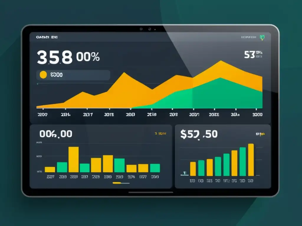 Tablero de precios dinámicos para maximizar ganancias estrategias, con diseño moderno y datos en tiempo real