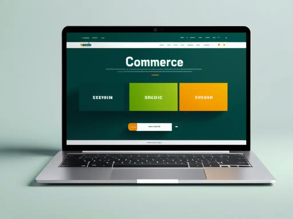 Tendencias de consumo en ecommerce: interfaz minimalista y sofisticada de un sitio web moderno en un dispositivo digital