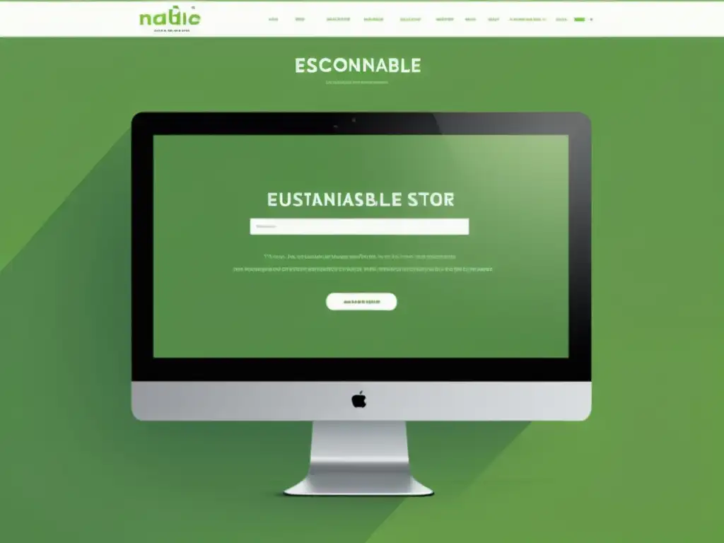 Tienda online ecológica con diseño minimalista y desarrollo sostenible en ecommerce