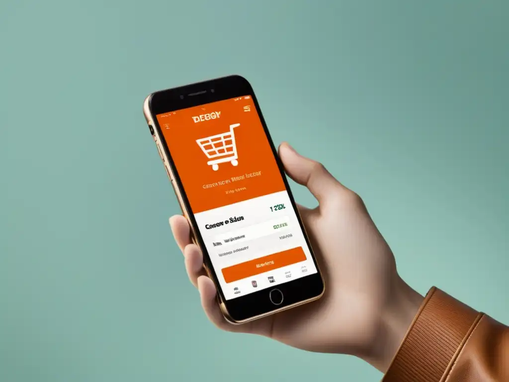 Un usuario navega por una interfaz intuitiva de ecommerce en su smartphone