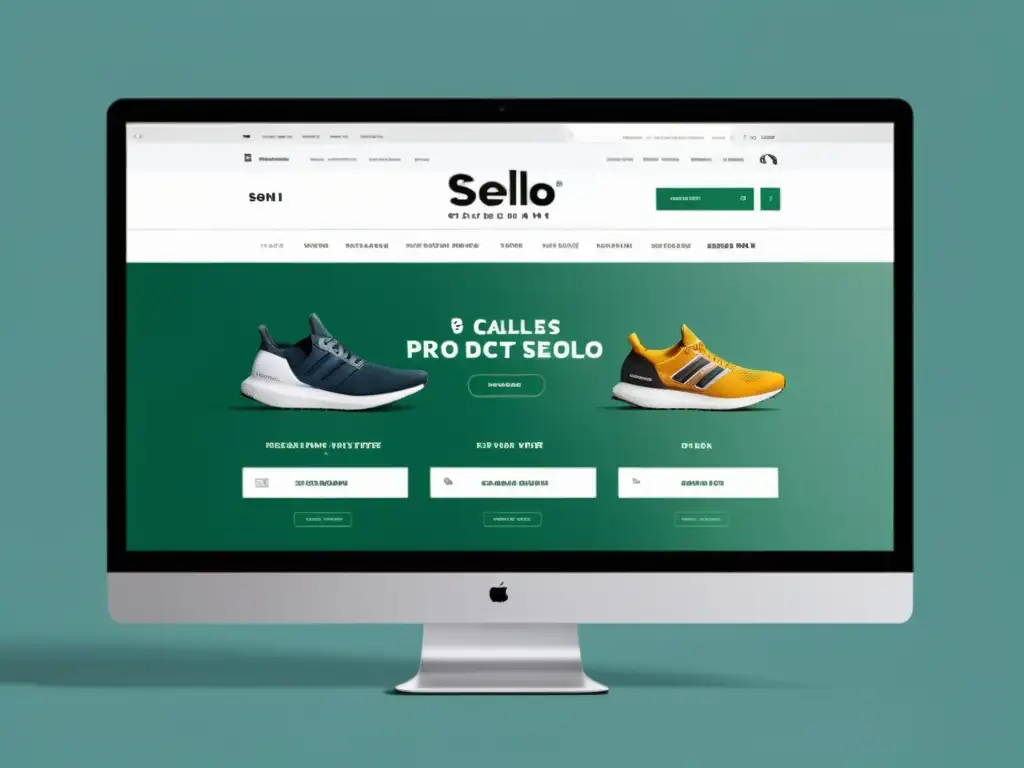 Vista detallada de un sitio web de comercio electrónico con copywriting para SEO en comercio electrónico, diseño moderno y profesional