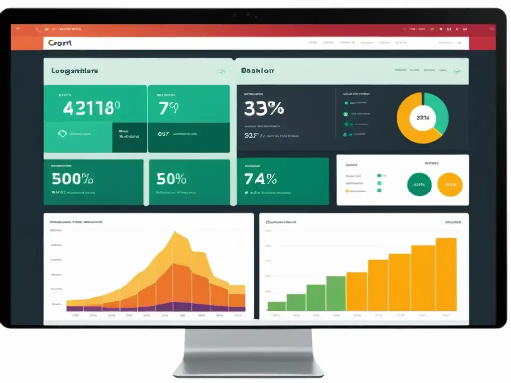 Visual impactante de un panel digital con análisis de cohortes con Big Data, destacando la segmentación clara y tendencias de comportamiento