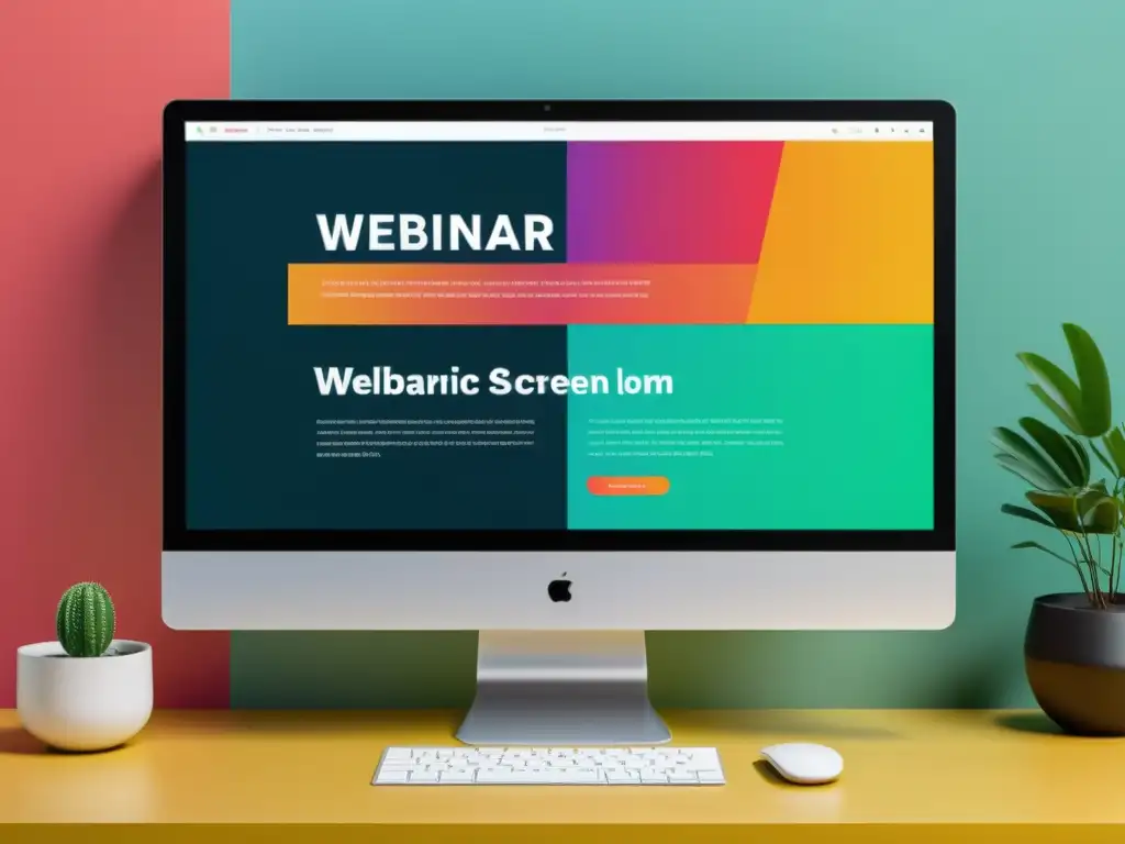 Webinar dinámico y atractivo para aumentar ventas ecommerce en pantalla de computadora profesional y moderna